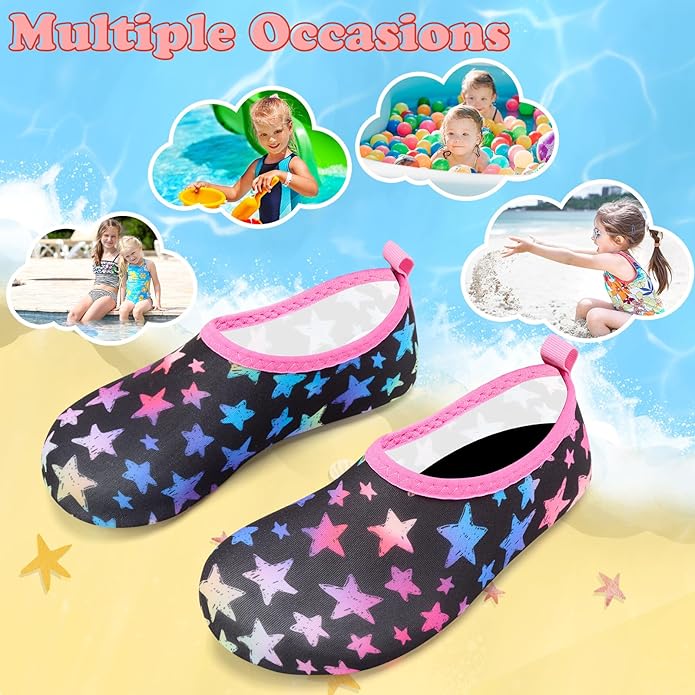 Deevike Kids Water Shoes Boys Grils Barefoot Quick Dry Aqua Socks Beach Shoes for Toddler Sports Swim Surf Outdoor Walking
