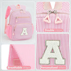 Mini Toddler Backpack for Girls 2-4, Cute Personalized Preschool Kindergarten Backpack for Kids Birthday Gifts (Pink B)