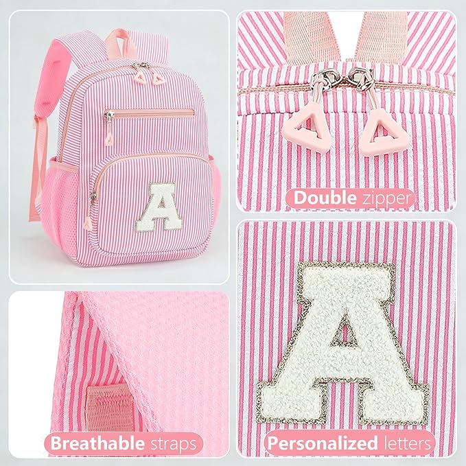 Mini Toddler Backpack for Girls 2-4, Cute Personalized Preschool Kindergarten Backpack for Kids Birthday Gifts (Pink B)