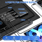 SS60 Portable 60W Solar Panel, Waterproof IP67 Foldable Solar Panel Charger with 18V DC, PD 45W USB-C and 5V USB-A Output for Solar Generator 12V Battery