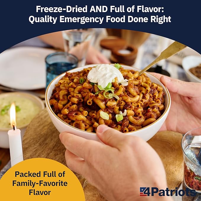 4Patriots Emergency Starter Food Kit: Emergency Food Supply Designed to Last 25 Years, 88 Servings