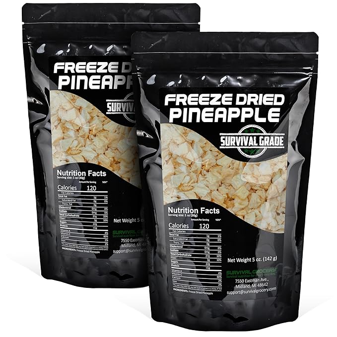 Survival Grocery® - Freeze Dried Pineapple (10 oz./2 Bags)