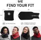 trtl Pillow - Scientifically Proven, Super Soft Neck Support Travel Pillow for Airplanes - Lightweight and Machine Washable - Ergonomic Design for Traveling on Flights, Cars, and Trains - Red
