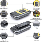 800Lumens 2Pack Running Light, Rechargeable Headlamp Clip on Lights with Red/Green Lighting Night Vision, 5 Modes Lightweight LED Safety Light for Working Camping Hiking and Reading(2, Grey)