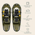 Retrospec Drifter Snowshoe for Men & Women - Aluminum Frames & a Double-Rachet Binding System - Lightweight All Terrain Snow Shoes