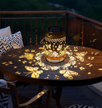 Butterfly Outdoor Solar Lanterns Decor, Nelyeqwo Waterproof Hanging Solar Lights Gifts for Women Men Metal Lantern Decor for Garden Patio Lawn Porch Backyard Tabletop Pathway Landscape