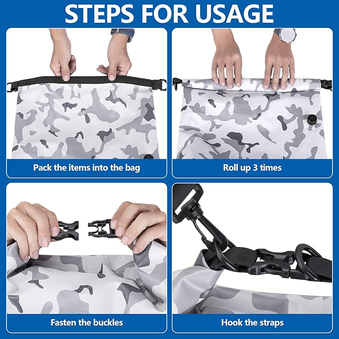 30L Waterproof Dry Bag with 20L Detachable Cooler, Dry Bag Cooler Backpack with Phone Pocket and Bottle Pouch, Suitable for Kayaking, Boating, Camping and Water Activities