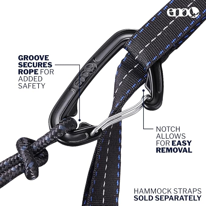 ENO DoubleNest Hammock - Lightweight, Portable, 1 to 2 Person Hammock - for Camping, Hiking, Backpacking, Travel, a Festival, or The Beach - Splash/Sapphire