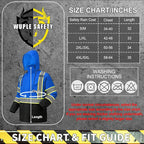 Hi Vis Rain Jacket, Rain Suits for Men with Removable Hood, Rain Coats for Men Interior Mesh, Class 3 High Visibility Rain Gear,Waterproof Zipper Blue S/M