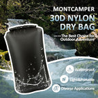 30D Nylon Waterproof Dry Bag-Extra Large Waterproof Storage Sack with Roll Top Closure-Suitable for Long Hiking, Camping, Kayaking and Beach-Float on Water(35L/Black)