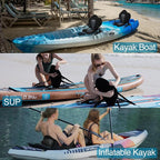 UPWELL Universal Kayak Seat with Detachable Storage Bag & 4 Adjustable Strap, Paddle Board Seat with Memory Foam Padded and Backrest for Kayak, Canoe, Sup