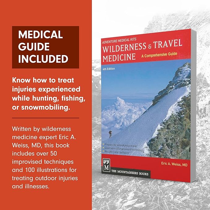 Adventure Medical Kits Sportsman Series Medical Kit - 300 - First Aid Kit for Camping, Hiking, Hunting & More - For 6 People for 7 Days - Includes Bandages, Medicine, Guide Book & More