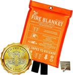 Supa Ant Emergency Fire Blanket for Home and Kitchen - 1 Pack 1500F High Visibility (Glow in The Dark) Smother Kitchen Fire Blanket - CE Certified Hero Fire Blankets Emergency for Home (47in)