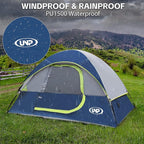 Camping Tent 2 Person, Waterproof Windproof Tent with Rainfly Easy Set up-Portable Dome Tents for Camping…