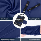 APEXUP Microfiber Travel Towel, Ultra Absorbent Quick Dry Towels, Lightweight Gym Sports Camping Towel for Workout, Yoga, Beach, Shower, Swimming (48"×24", Navy Blue)