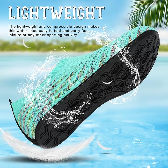 ANLUKE Womens Mens Water Shoes Barefoot Quick-Dry Aqua Socks for Beach Swim Surf Water Sport