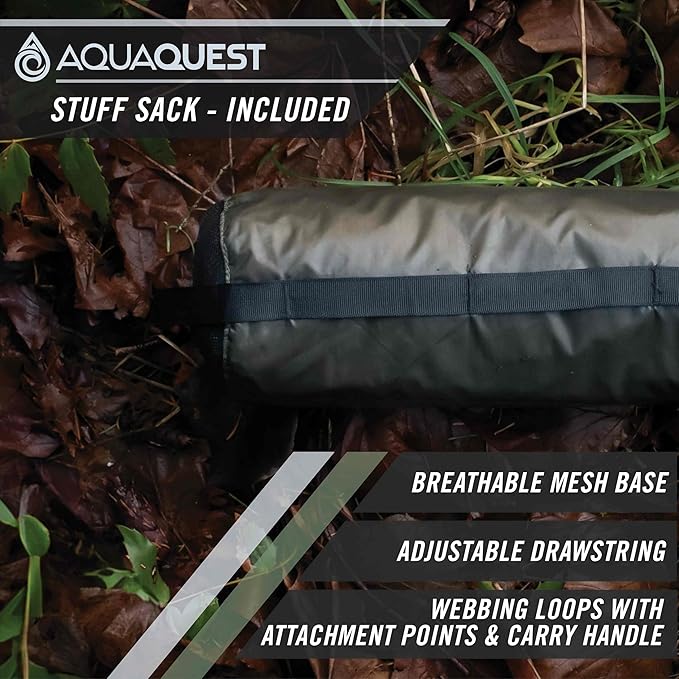 AquaQuest Defender Tarp – Heavy-Duty Waterproof (20,000 mm) Seam-Taped Rain Fly for Camping, Bushcraft & Survival