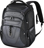 KROSER Friendly Travel Laptop Backpack 18.4 inch XXXL Gaming Backpack Water-Repellent College Daypack Business Backpack with RFID Pockets & USB Port for Men/Women-Black/Grey