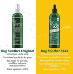 Bug Soother MAX - Natural Gnat, Tick, and Mosquito Repellent, 8 fl oz Bug Spray Deterrent - DEET-Free Safe for Adults and The Environment - Made in USA