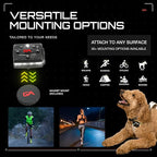 Guardian Angel Micro Series Safety Lights, Beacon Device (Green Front & Green Rear) | Rechargeable, Magnetic & Hands-Free Wearable LED Light for Dog Walking, Cycling, Camping & Kayaking