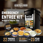 Ready Hour 120 Serving Entree Bucket-Freeze Dried Emergency Food Supply-Survival Meals with Long Shelf Life-Prepper Essentials for Disaster, Camping, Hiking, or Outdoor Use