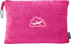BEDELITE Travel Blanket with Bag, Ultra-Soft Jacquard Fleece Blanket with Luggage Sleeve & Backpack Clip, Airplane Blanket Travel Essentials, Hot Pink