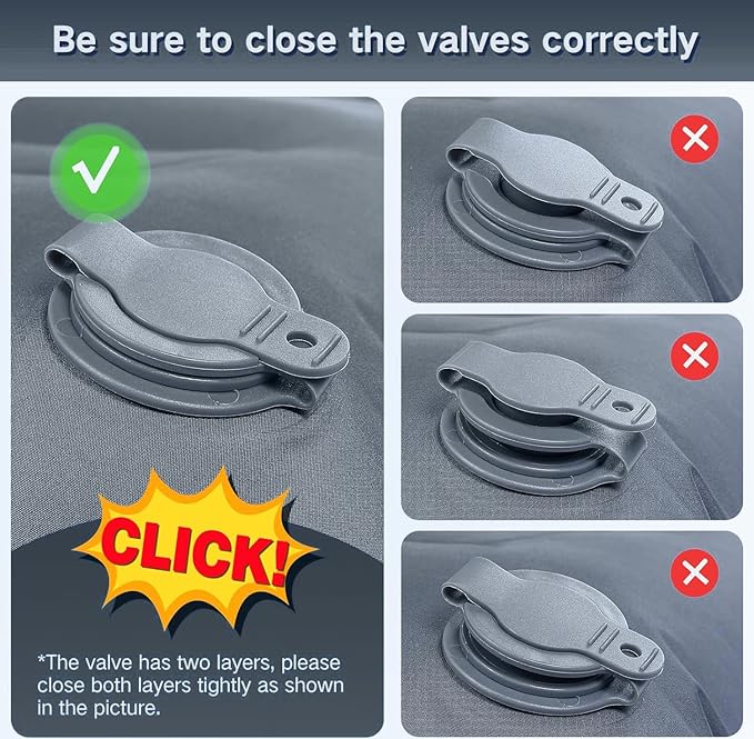 Camping Sleeping Pad, Extra Thick 5 Inch Camping Mat with Pillow Built-in Foot Pump Inflatable Sleeping Pads Compact for Camping Backpacking Hiking Traveling Tent