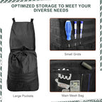 Himal Outdoors Spare Tire Trash Bag, Spare Tire Storage Bag,SUV Trunk Organizer for Outdoor Off-Road Recovery Gear,Black