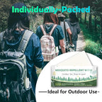 Natural Mosquito Repellent Wipes, DEET Free Insect & Bug Repellent Wipes, Easy to Use, Long Lasting, Travel Sized