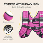 PACEARTH Weighted Vest,4lb/6lb/10lb/12lb/16lb/20lb/25lb/30lb Weight Vest with Reflective Stripe, Body Weight Vests Adjustable for Men, Women Workout, Strength Training, Running, Walking, Jogging