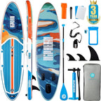Niphean Inflatable Stand Up Paddle Board with SUP Accessories, Anti-Slip EVA Deck, 10’6’’ Inflatable Paddle Boards for Adults & Youth of All Skill Levels