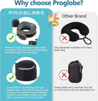 Travel Neck Pillow 100% Memory Foam – Airplane & Car Travel Essentials Kit with 3D Eye Mask, Earplugs & Mesh Bag – Sleeping Support Pillow for Adults (Dark Grey)