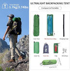 Naturehike Cloud-Up 1 Person Tent, Lightweight Backpacking Tents for One Man, Waterproof Ultralight One Person Tent for Camping Hiking Backpacking