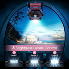 Portable Fan Rechargeable, 20000mAh Cordless Battery Powered Table Fan with LED Lantern, USB C Battery Operated for Camping Tent Office Beach Desk Fishing Travel Home