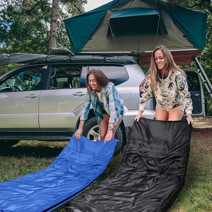 Tudomro 2 Pcs Camping Sleeping Bag for Adults, Lightweight Packable Waterproof Camping Gear Equipment to Keep Warm for Spring Summer Fall Indoor Outdoor Backpacking Hiking Travel