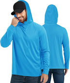 ProtectX High Visibility Sun Protection Lightweight Long Sleeve Hoodie, UPF 50+ Quick-Dry, SPF UV Shirt, Active Wear
