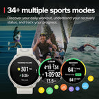 SUUNTO Run Sports Watch, 1.32" AMOLED Touchscreen w/Crown Button, 12D Battery Life, Dualband Accurate GPS, Wrist Heart-Rate & Sleep Health Tracking, 35g Lightweight & 4GB Offline Music, Frost Gray