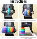 Portable Stool with Swivel Cushion Bag&Carabiner,Collapsible,More Sturdy and Lightweight Camping Telescoping Stool for Mountain Hiking BBQ,Max Load Capacity 440LBs