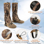 likloks Adjustable Leg Gaiters for Men & Women - Lightweight & Waterproof Gaiter for Hiking, Snow, Trail, Trekking, Hunting, Climbing