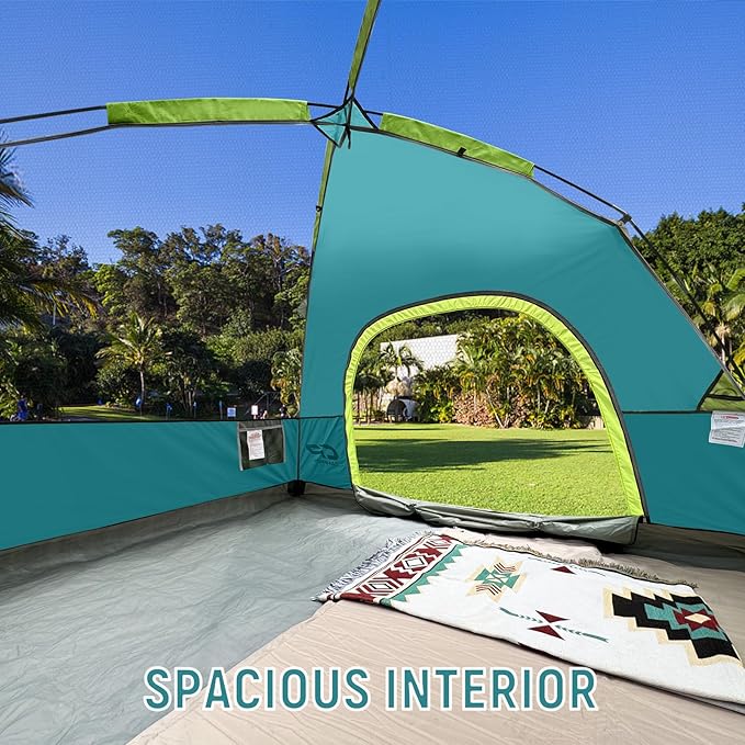 CAMPROS CP Tents for Camping 4 Person Tent Waterproof Windproof Double Layer Camping Tent, Easy Setup Dome Tent with Large Mesh Windows & Wider Door for Outdoor Camping & Hiking