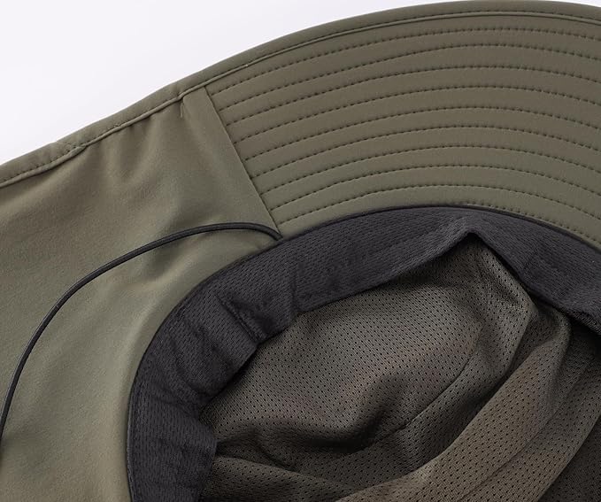 Home Prefer UPF 50+ Sun Hats for Men Women Wide Brim Fishing Hat with Neck Flap UV Protection Sunblock Safari Bucket Hat