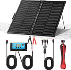 100W Portable Solar Panel Kit for RV,Camping,Off-Grid–23.5% Efficiency,Lightweight Foldable,10A Controller,IP68 Waterproof,Outdoor Battery Backup