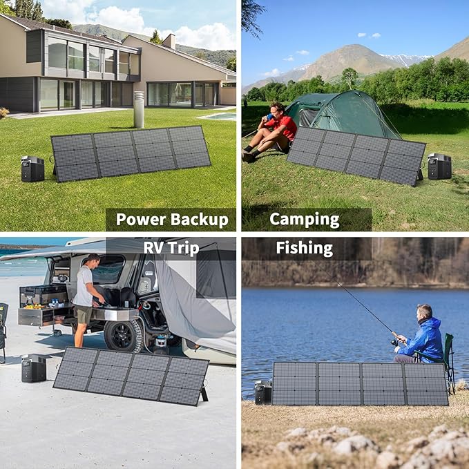 220W Portable Solar Panel, Foldable 220 Watt 40V Solar Charger, IP67 Waterproof for Outdoor Camping, Portable Power Station, RV