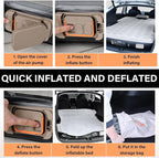 Coverado Car Air Mattress for Tesla Model Y, Self Inflating Car Sleeping Pad with Wireless Air Pump, 7" Thickened Tesla Model Y Mattress, Comfort Flocking Camping Bed, Model Y Accessories 2025-2021