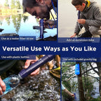 Membrane Solutions Gravity Water Filter Pro 6L, NSF/ANSI 42&372&401 Certified, 0.1 μm Versatile Water Purifier Camping with Adjustable Tree Strap Storage Bag, Survival Gear for Emergency Preparedness