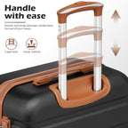 Coolife Luggage 4 Piece Set Suitcase Spinner Hardshell Lightweight TSA Lock (family set-blue1)