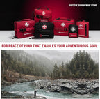 Surviveware 98 Pcs Comprehensive Premium Survival First Aid Kit - Medical Emergency Kit for Travel Camping Gear, Home Essentials & Outdoor Emergencies - HSA & FSA Eligible Survival Kit