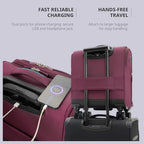 Verage Underseat Carry On Luggage with Wheels & USB Port,14 inch Wheeled Spinner Carry-on Luggages Bags for Airlines, Lightweight Overnight Suitcase for Men Women (14-Inch Compact Underseat Pro)