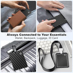 Wallet Tracker Card (iOS Only), Rechargeable Bluetooth Smart Tracking for Apple Find My Compatible Anti Tracker for Men Women Slim Item Locator for Purse Passport Key Luggage Tag (1Pcs/Black B)