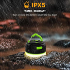 Yonktoo Rechargeable Camping Lantern with 6400mAh Battery, 300 Hour Runtime, 5 Light Modes, Adjustable Brightness, Waterproof, Hook & Magnetic Base, Battery Operated for Camping & Power Outages